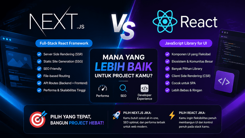 Next.js vs React: Mana yang Lebih Baik untuk Project Kamu?