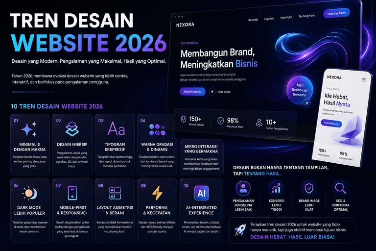 Tren Desain Website 2026 yang Perlu Kamu Tahu